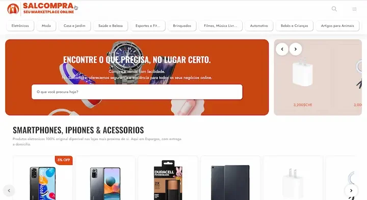 Salcompra Front Page Screen Shot